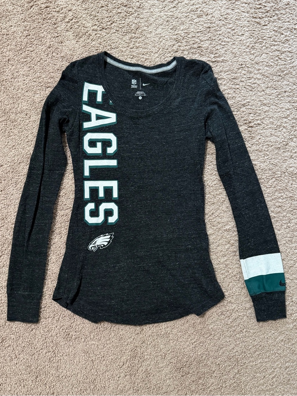 Nike NFL football Philadelphia Eagles Vertical Logo Long Sleeve Tee